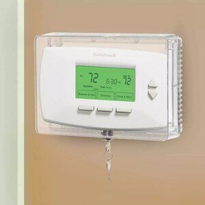 Honeywell Universal Thermostat Guard Clear Plastic CG511A Lockbox With Keys NEW